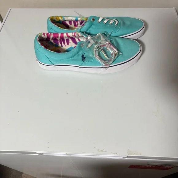 Polo Teal Sneakers with Tie-Dye Lining - Picture 6 of 8